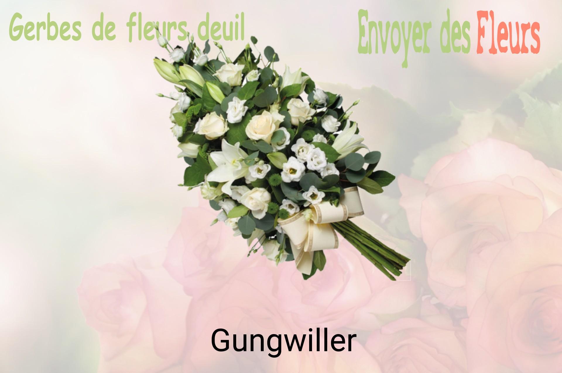 Gerbe de fleurs de deuil livrée à Gungwiller
